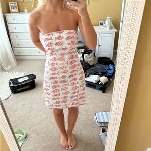 Cocolillys Strapless Fish Design mini dress